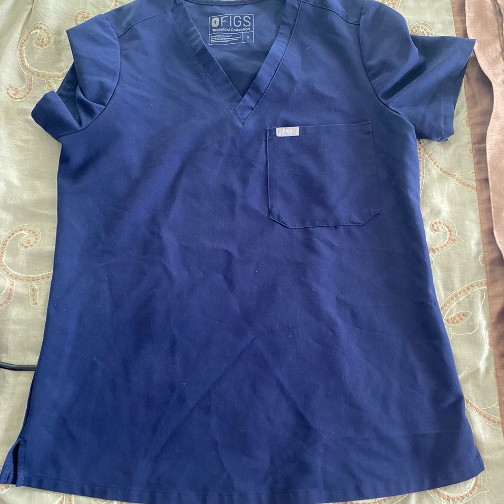 Figs S Catarina one pocket scrub top (navy)